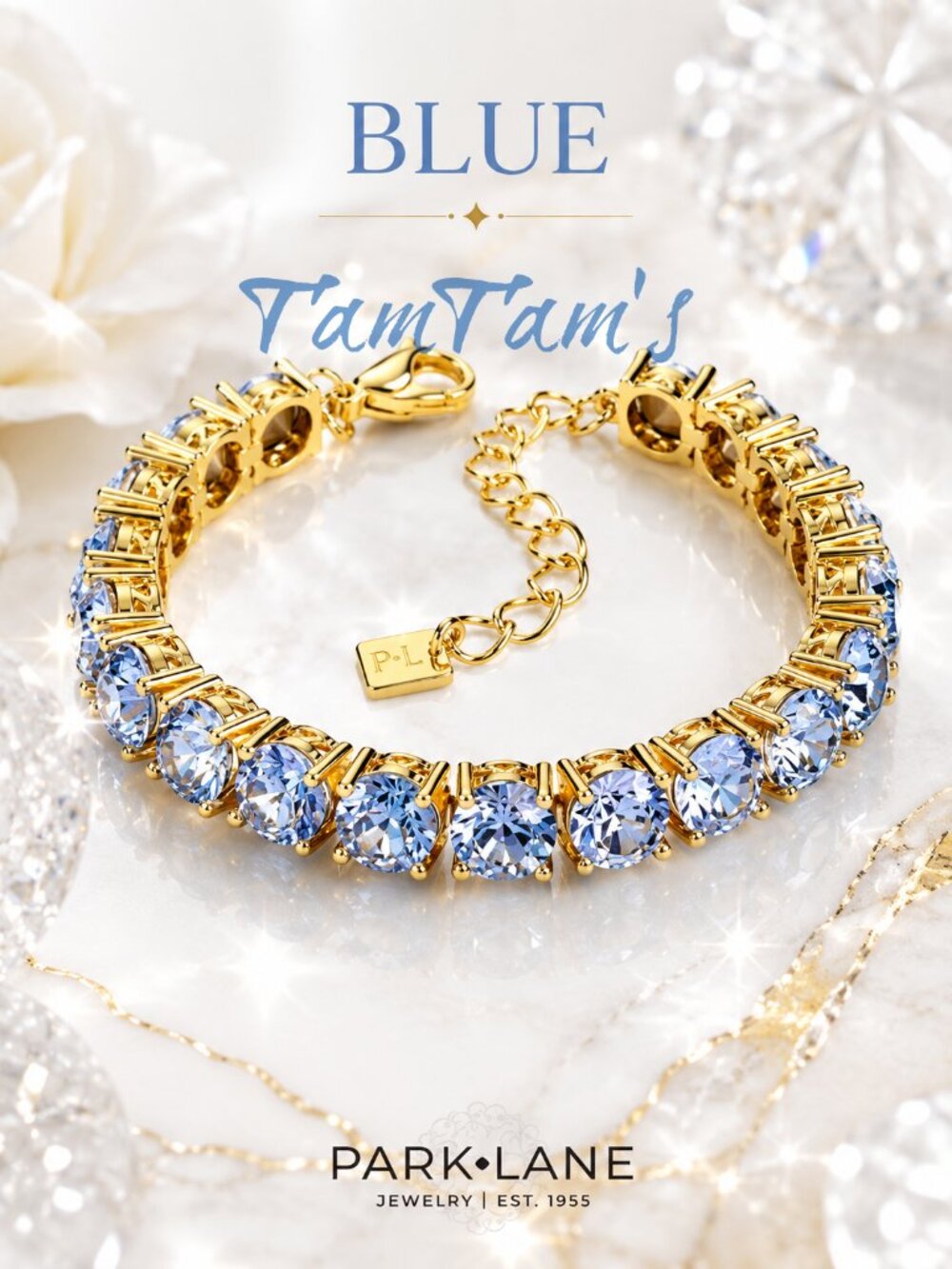 Park Lane Blue Tennis Impression Bracelet